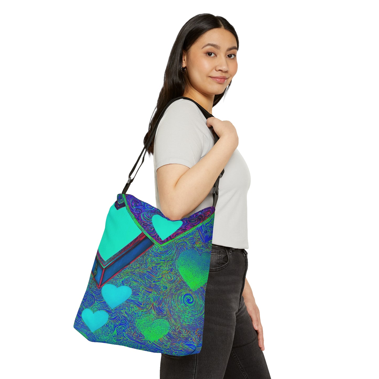 Gym Tote Bag: BALEIJO Sea of Hearts Collection