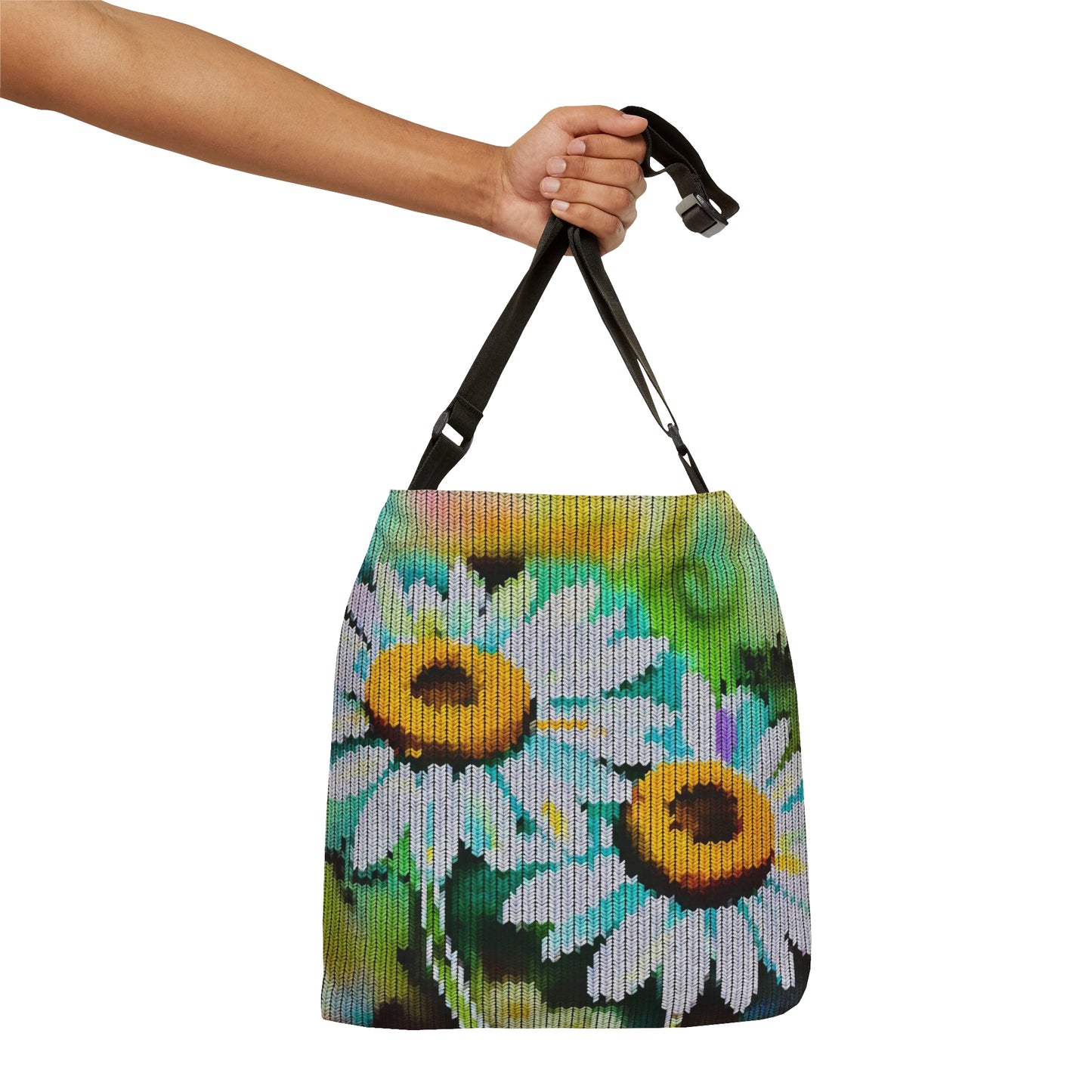 Gym Tote Bag: BALEIJO Knitastic Daisies Collection 02