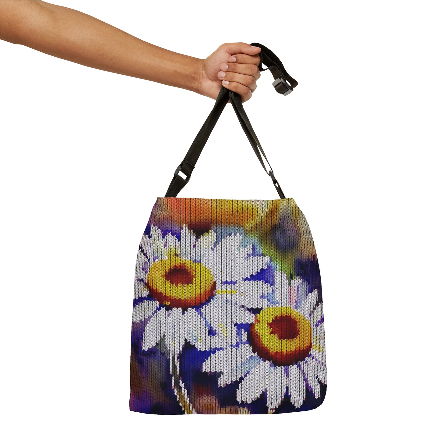 Gym Tote Bag: BALEIJO Knitastic Daisies Collection 01