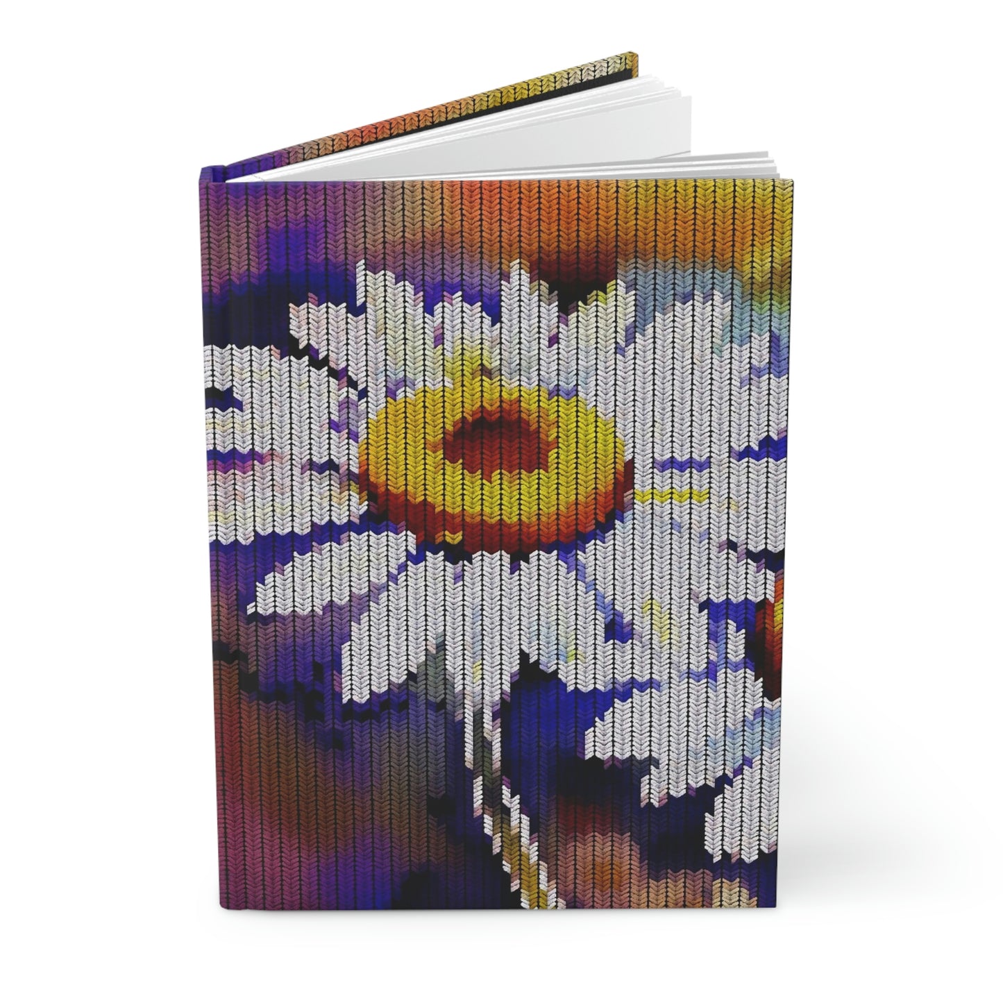 Hardcover Travel Journal Matte: BALEIJO Knitastic Daisies Collection 01