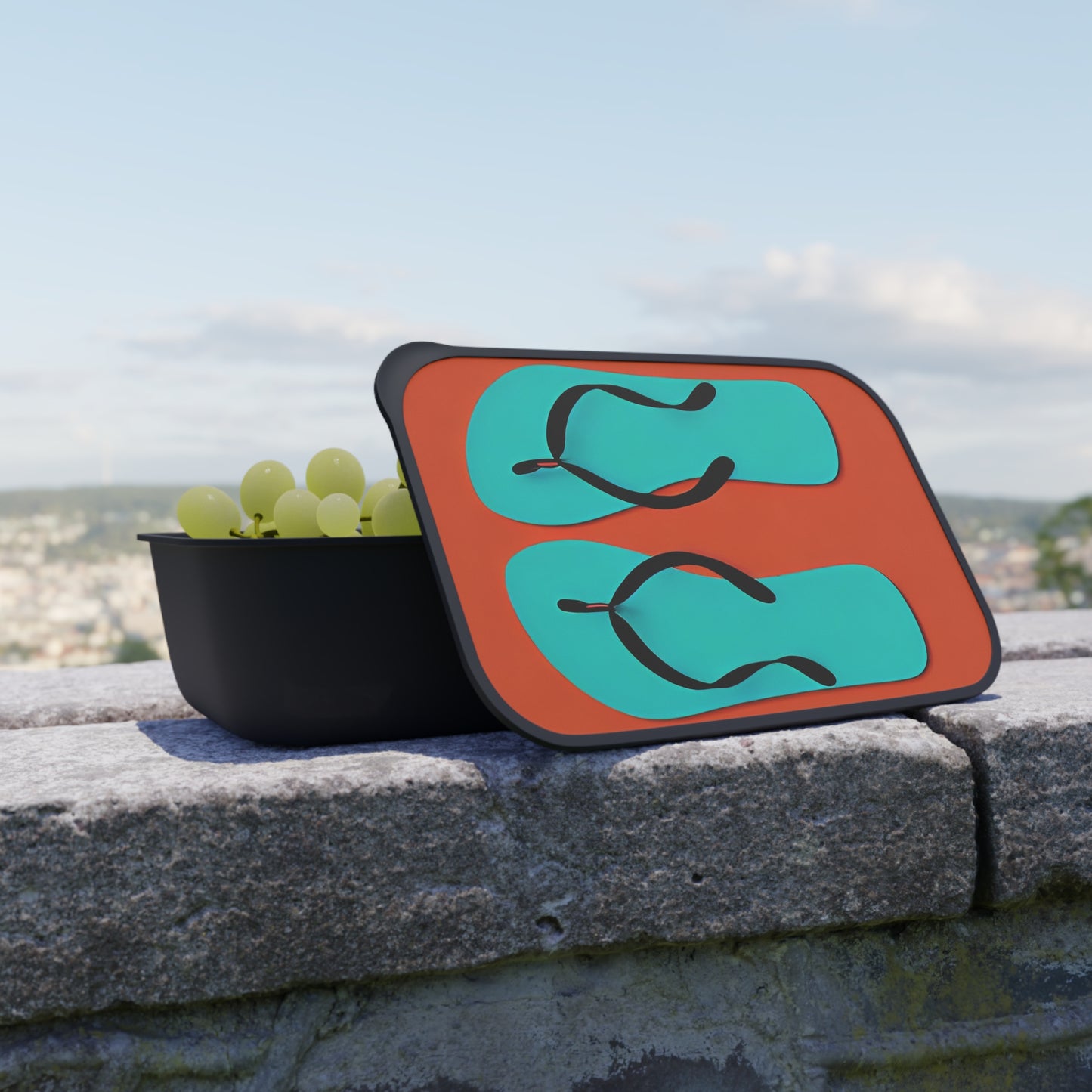 PLA Bento Box with Band and Utensils: BALEIJO Toes Out Collection