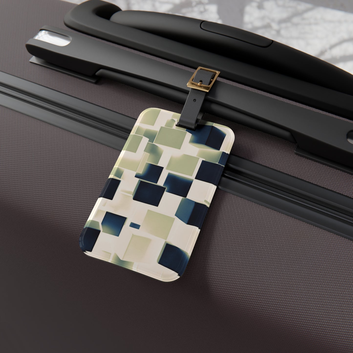 Luggage Tag ID: BALEIJO Block Pattern Collection 02