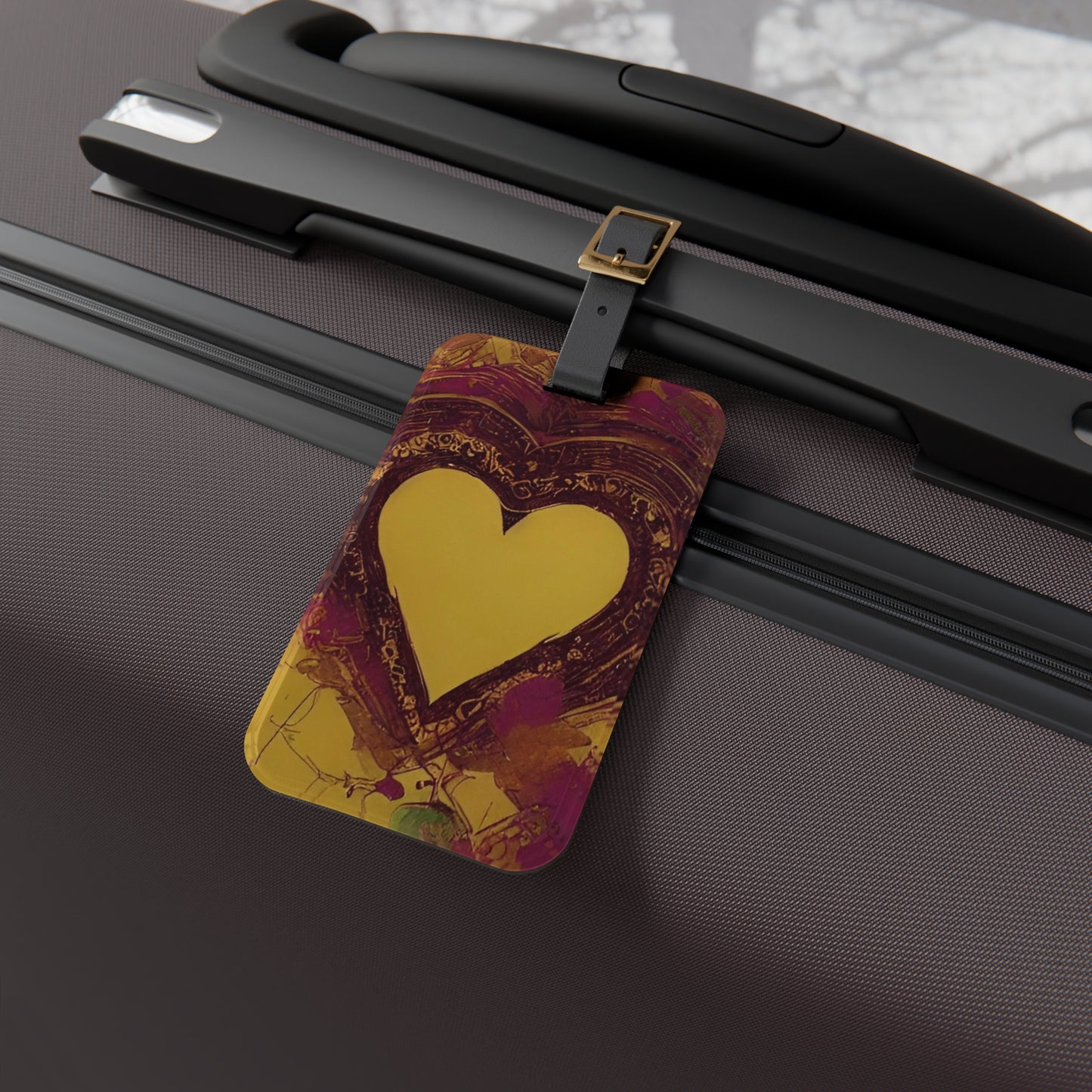 Luggage Tag ID: BALEIJO Golden Heart Collection