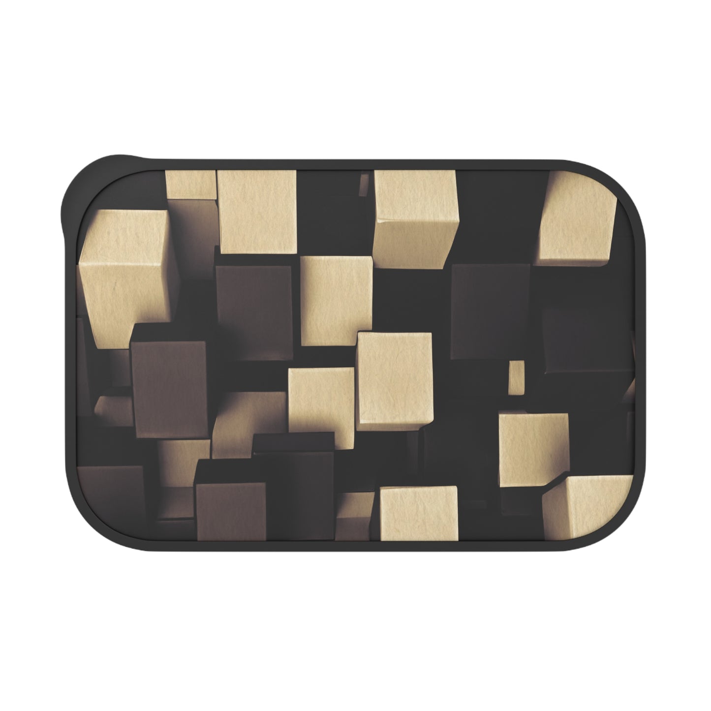 PLA Bento Box with Band and Utensils: BALEIJO Block Pattern Collection 01
