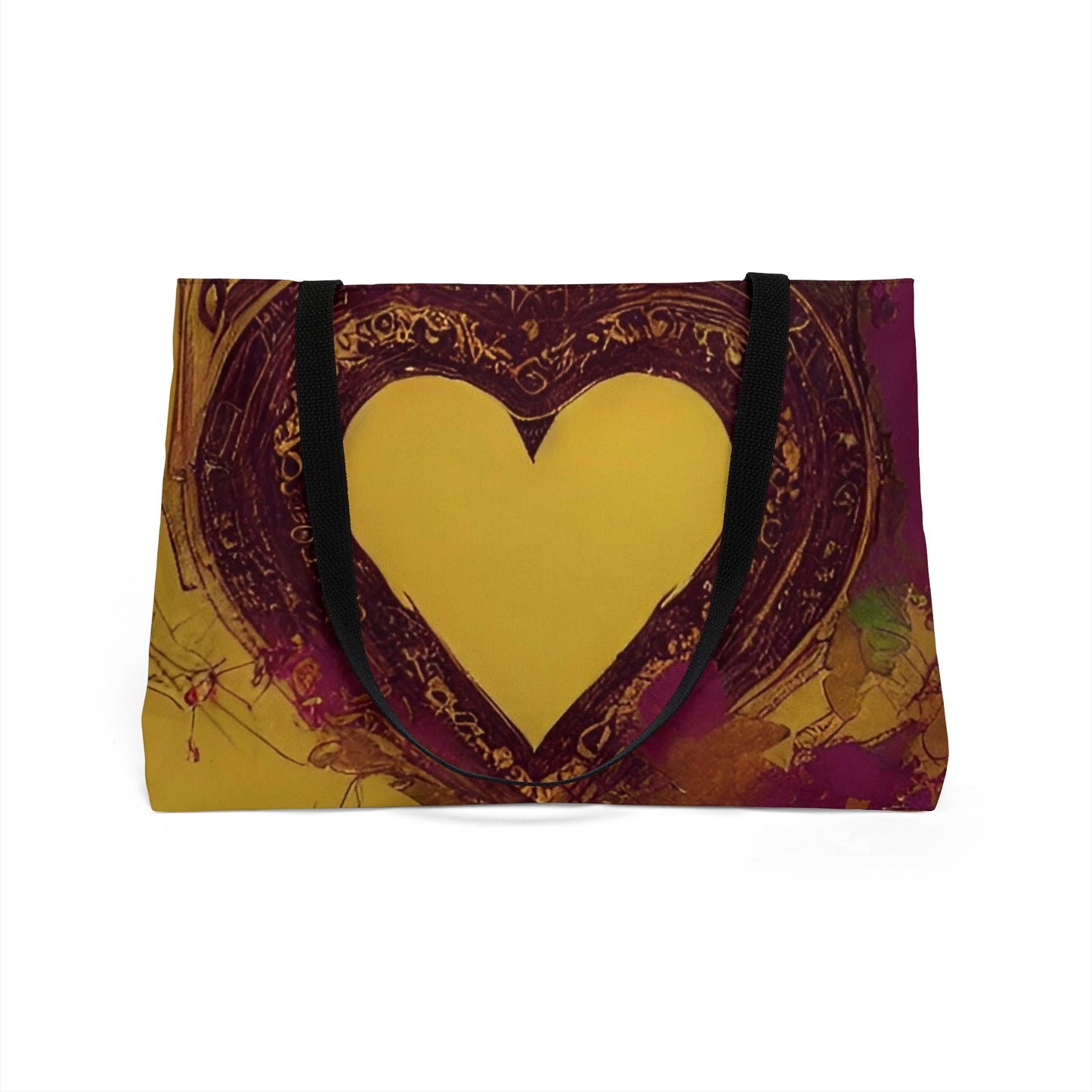 Weekender Tote Bag: BALEIJO Golden Heart Collection