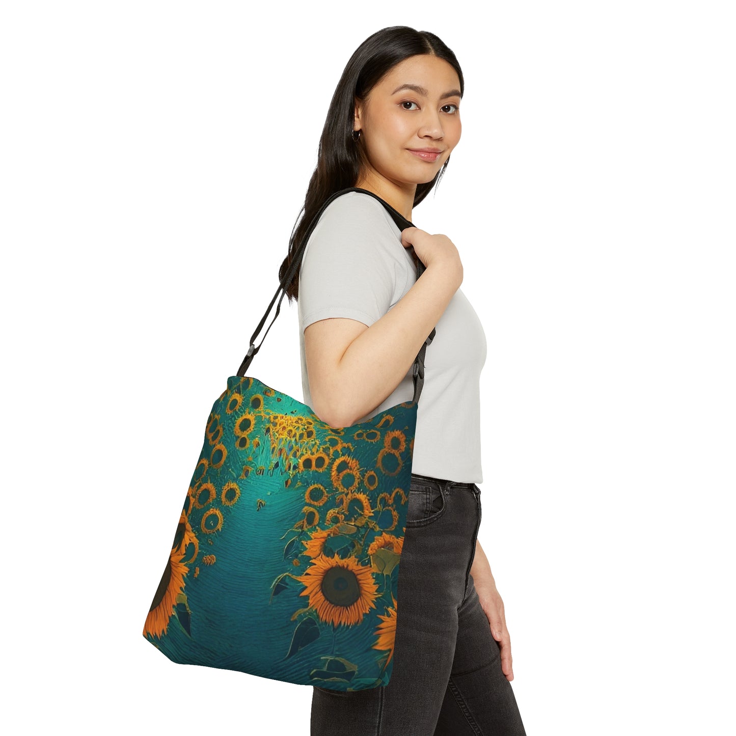 Gym Tote Bag: BALEIJO Walk Among the Sunflowers Collection