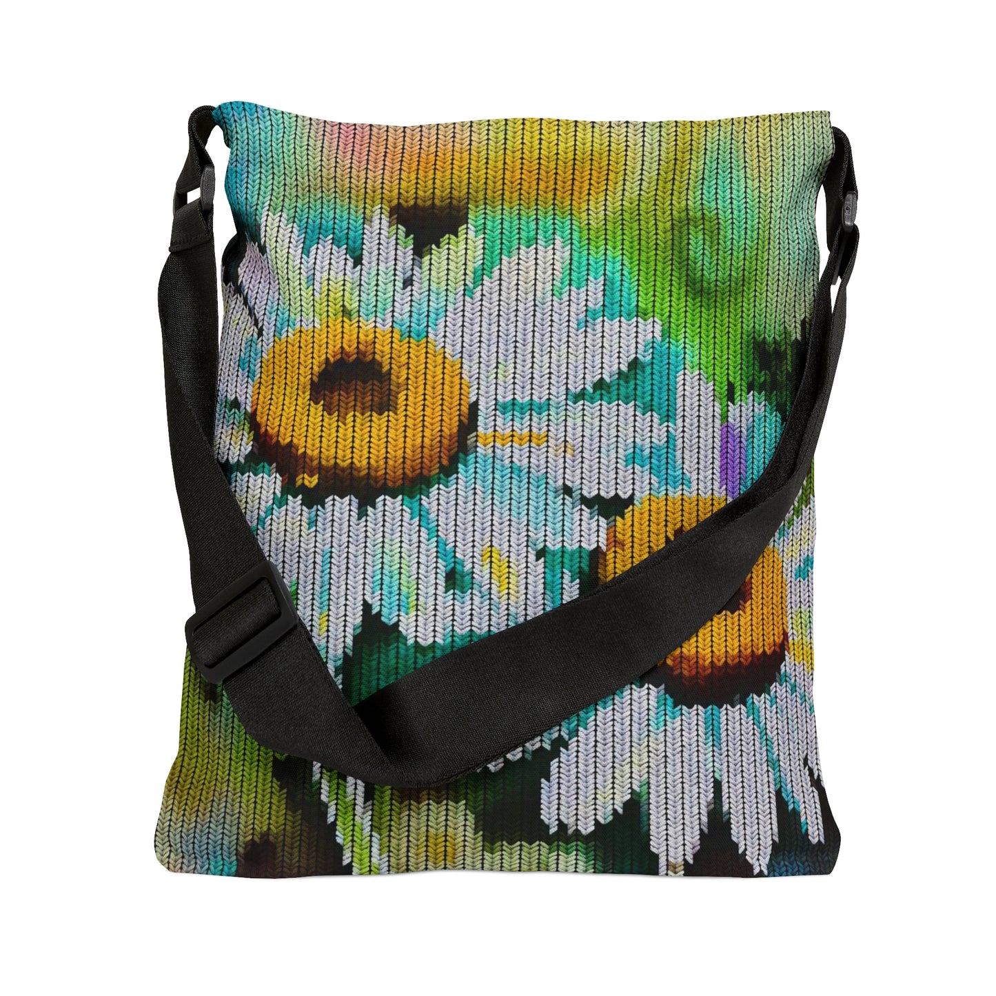 Gym Tote Bag: BALEIJO Knitastic Daisies Collection 02