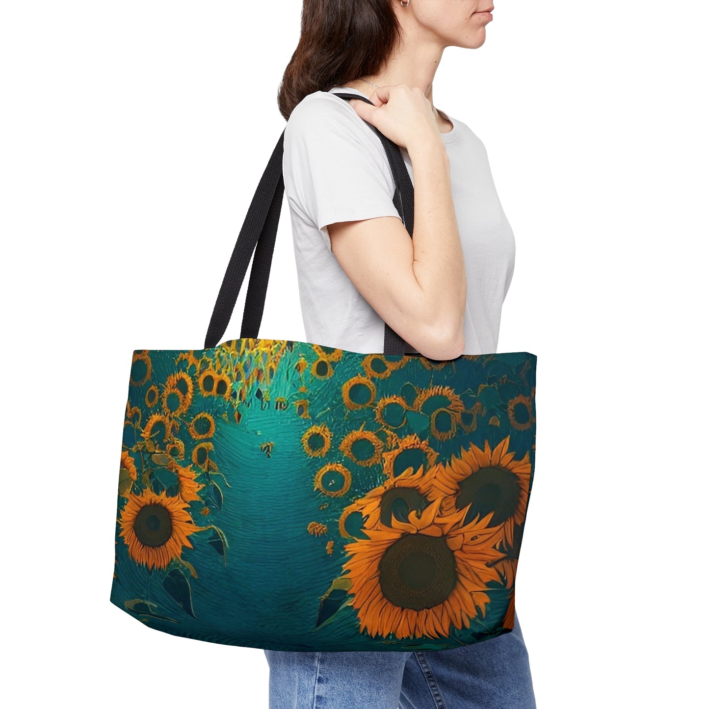Weekender Tote Bag: BALEIJO Walk Among the Sunflowers Collection