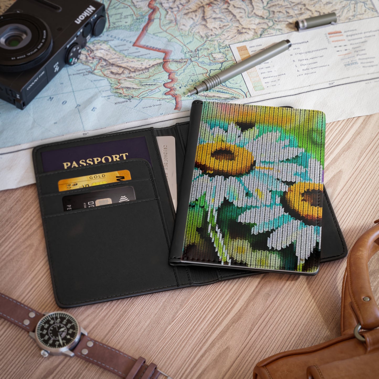 Passport Cover: BALEIJO Knitastic Daisies Collection 02