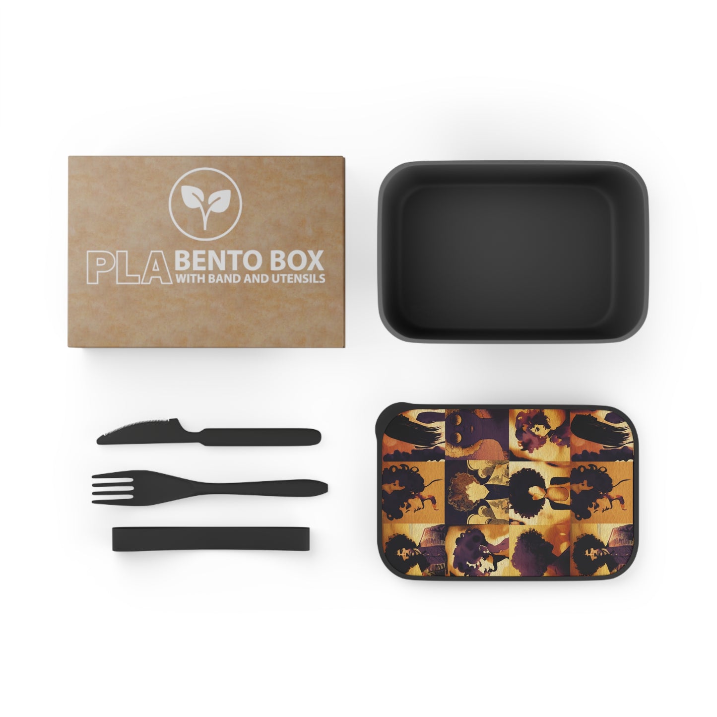 PLA Bento Box with Band and Utensils: BALEIJO Coiffure Collection 02