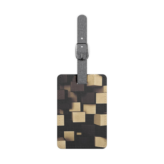 Saffiano Polyester Luggage Tag: BALEIJO Block Pattern Collection 01