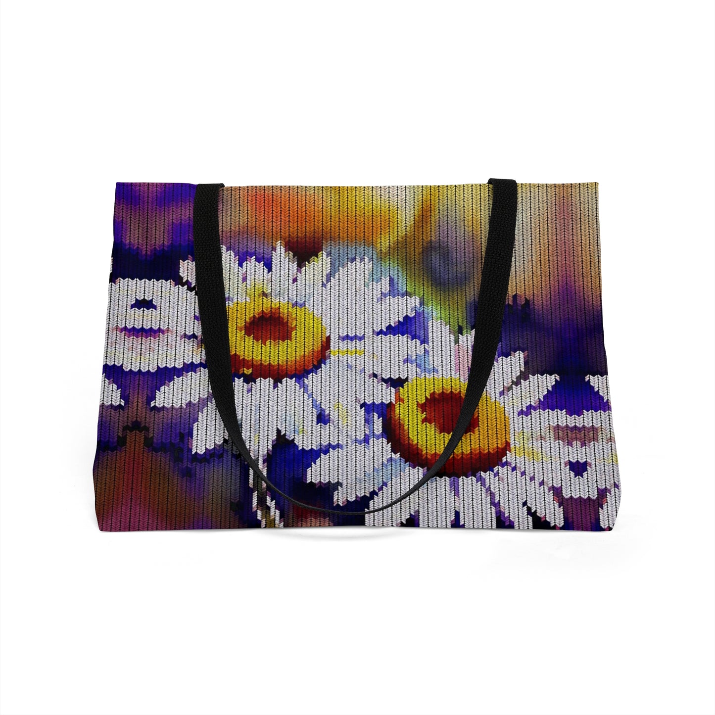 Weekender Tote Bag: BALEIJO Knitastic Daisies Collection 01