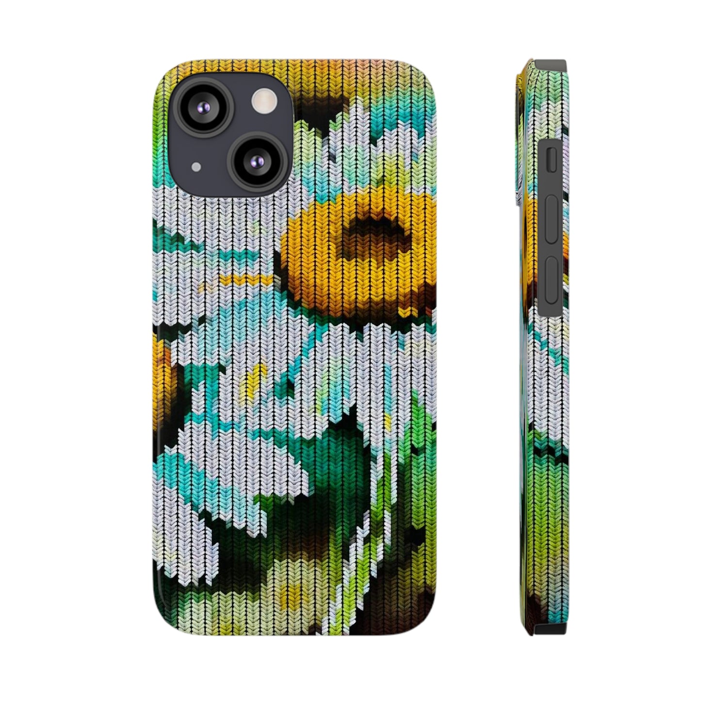 Slim Phone Cases: BALEIJO Knitastic Daisies Collection 02