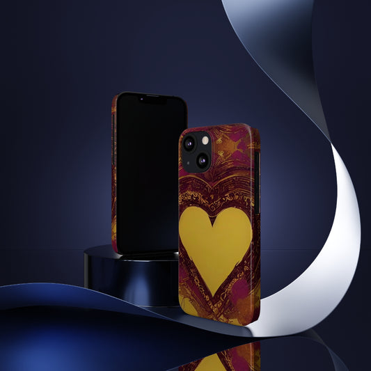 Slim Phone Cases: BALEIJO Golden Heart Collection