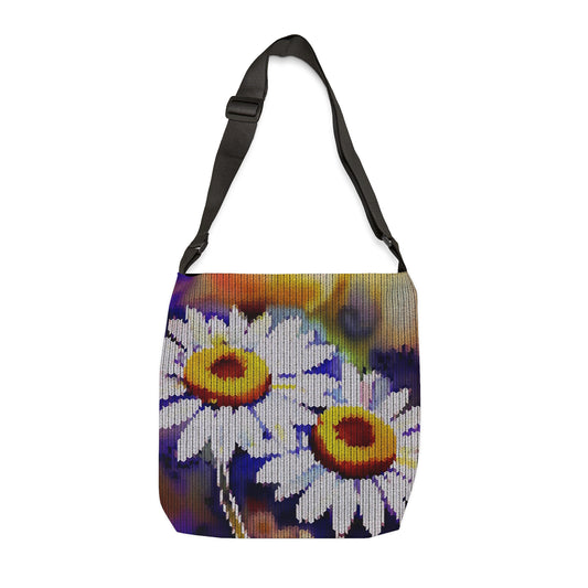 Adjustable Tote Bag: BALEIJO Knitastic Daisies Collection 01