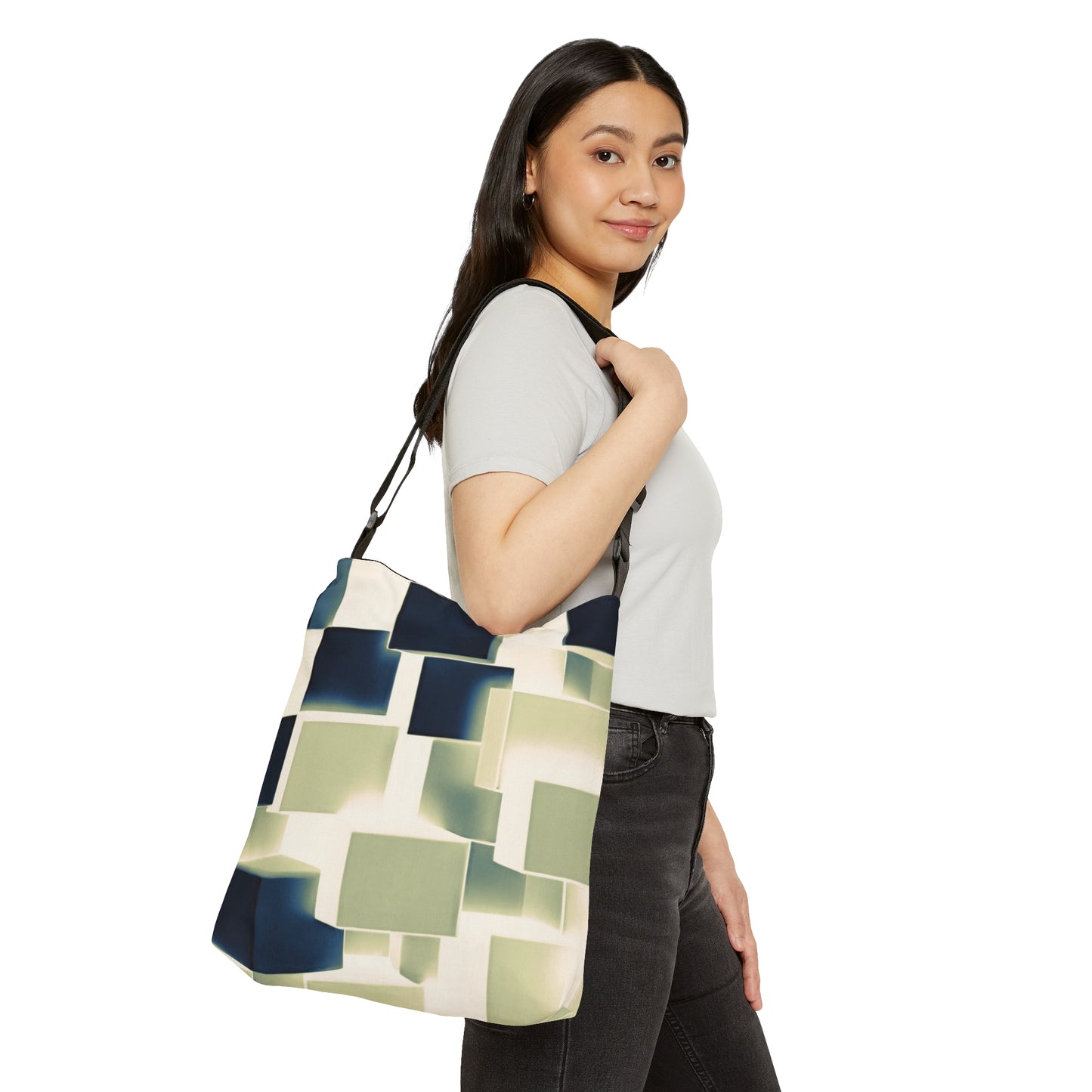 Adjustable Tote Bag: BALEIJO Block Pattern Collection 02