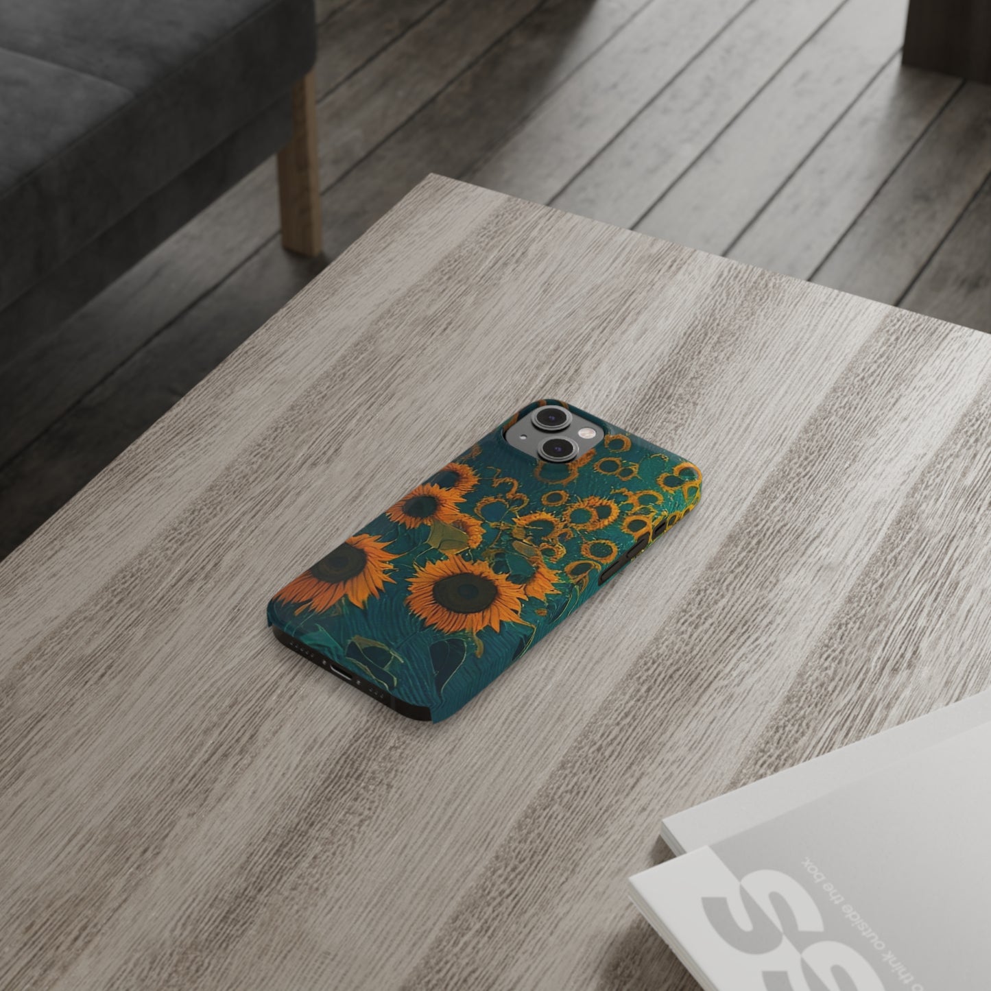 Slim Phone Cases: BALEIJO Walk Among the Sunflowers Collection