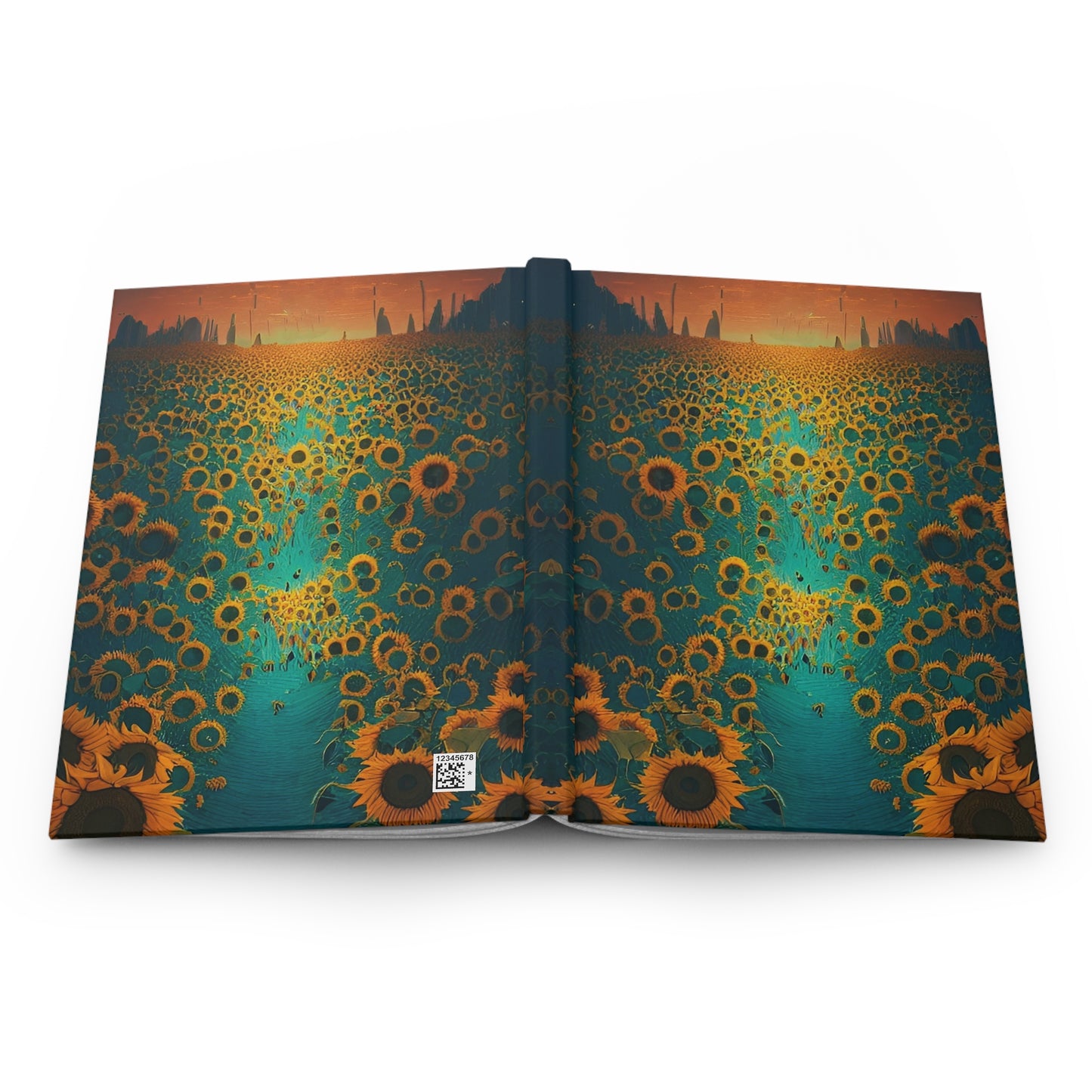 Hardcover Travel Journal Matte:  BALEIJO Walk Among the Sunflowers Collection