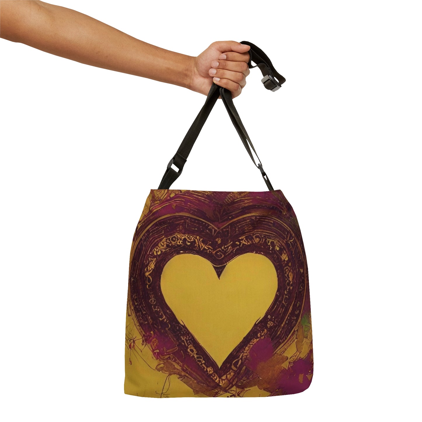 Adjustable Tote Bag: BALEIJO Golden Heart Collection