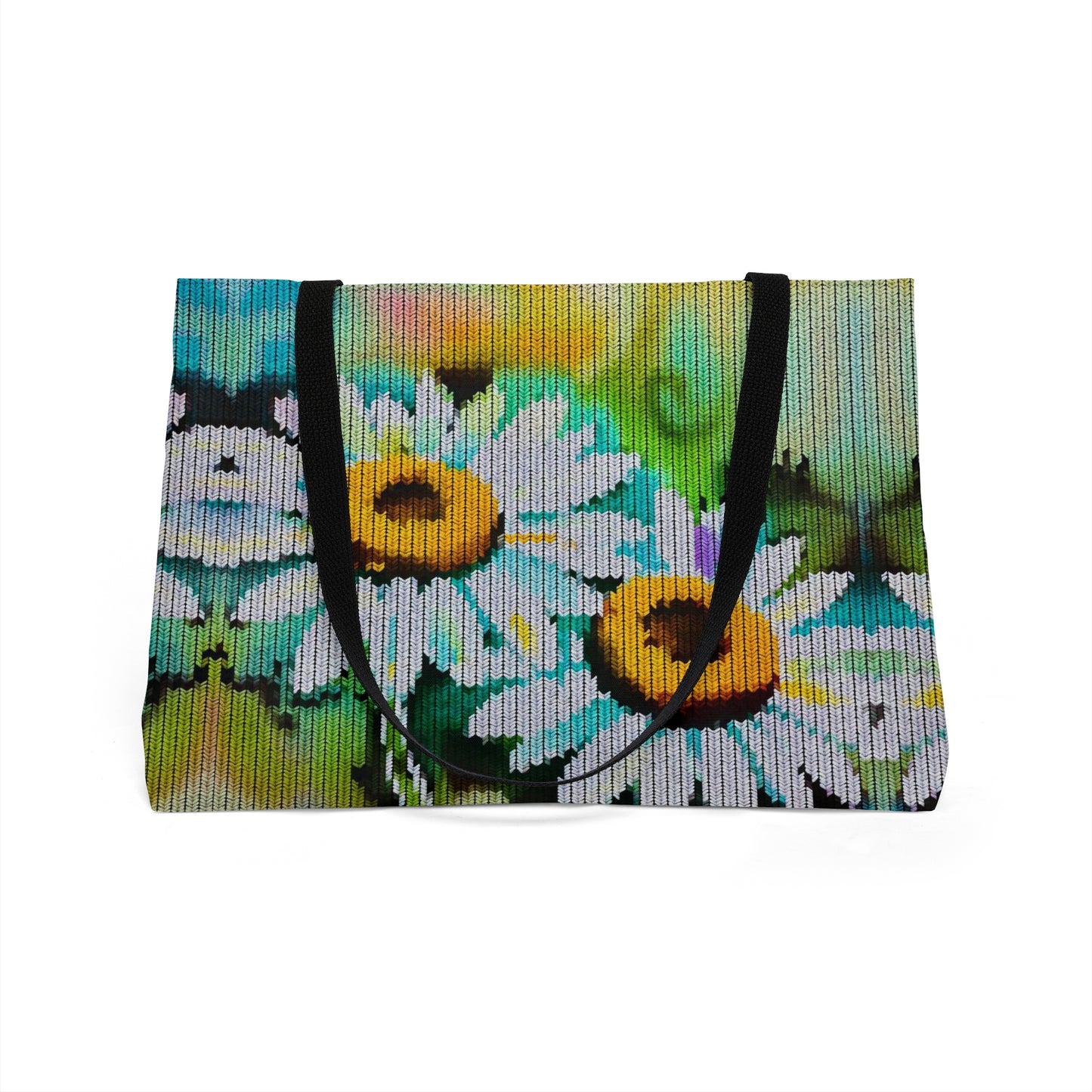 Weekender Tote Bag: BALEIJO Knitastic Daisies Collection 02