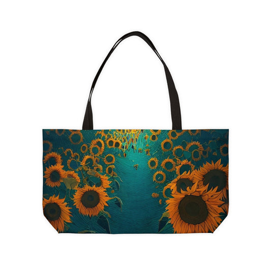 Weekender Tote Bag: BALEIJO Walk Among the Sunflowers Collection