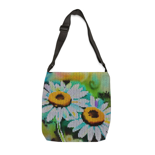 Adjustable Tote Bag: BALEIJO Knitastic Daisies Collection 02