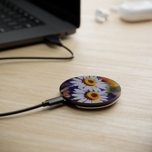 Magnetic Induction Charger: BALEIJO Knitastic Daisies Collection 01