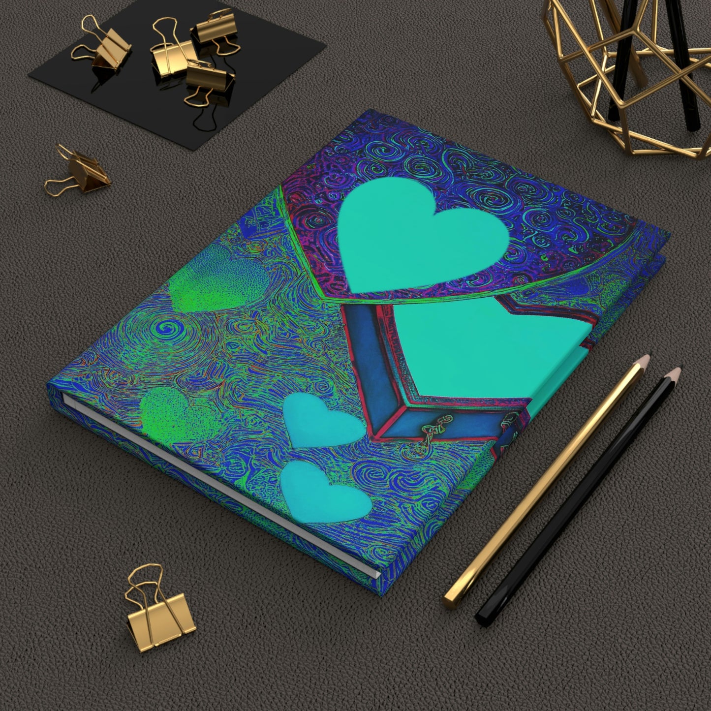 Hardcover Travel Journal Matte: BALEIJO Sea of Hearts Collection