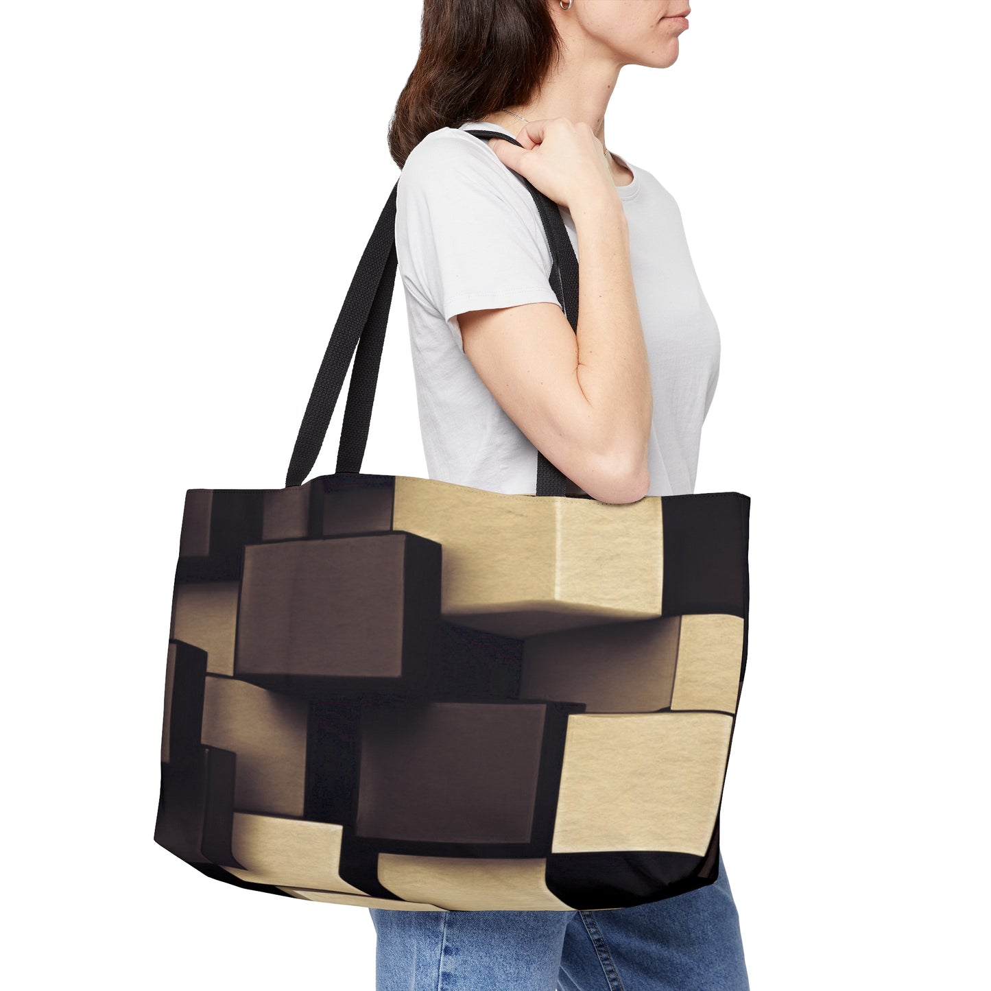 Weekender Tote Bag: BALEIJO Block Pattern Collection 01