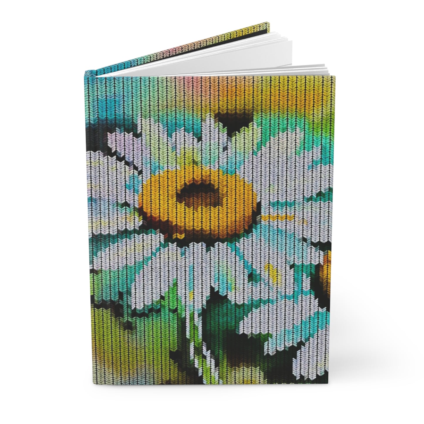 Hardcover Travel Journal Matte: BALEIJO Knitastic Daisies Collection 02