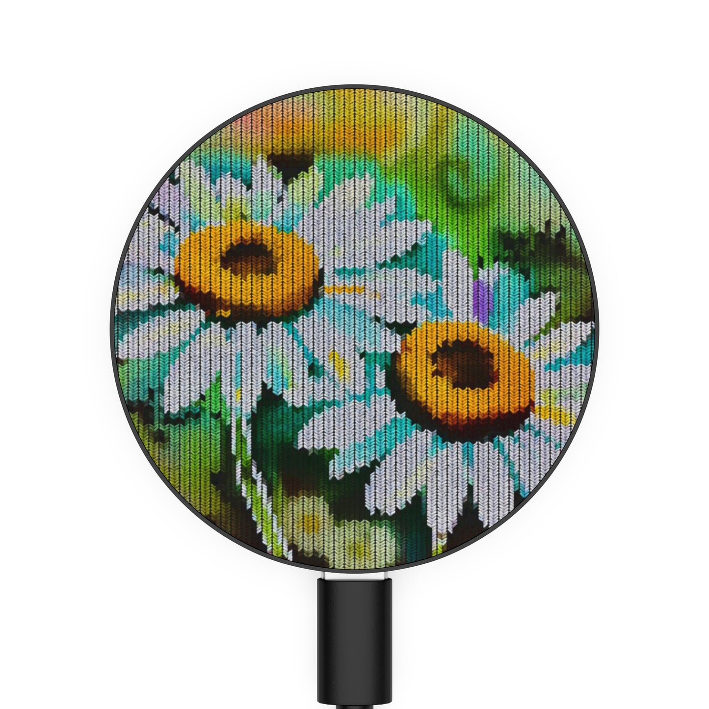 Magnetic Induction Charger: BALEIJO Knitastic Daisies Collection 02