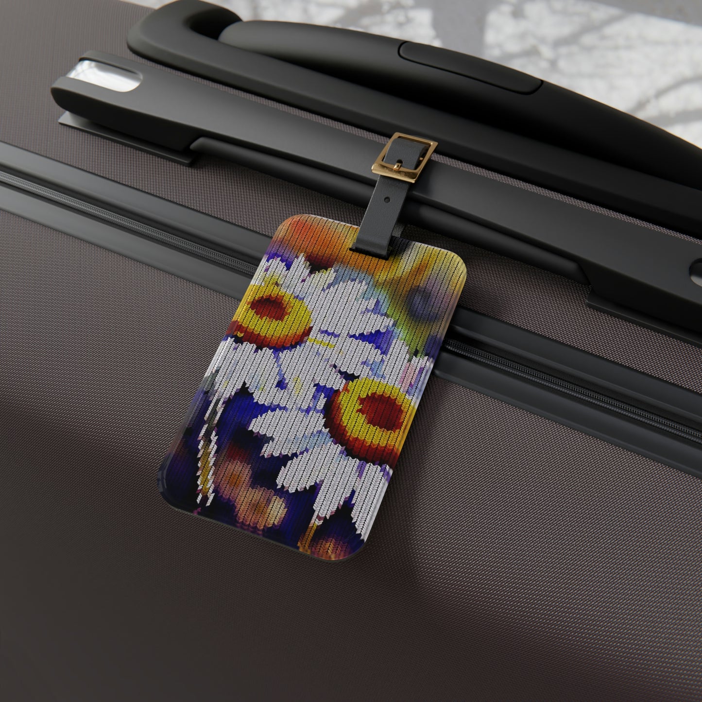 Luggage Tag ID: BALEIJO Knitastic Daisies Collection 01